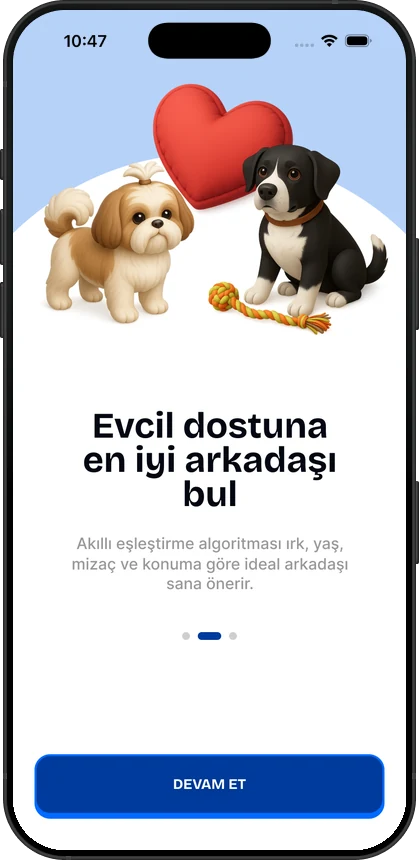 Peblo evcil hayvan eşleştirme ekranı